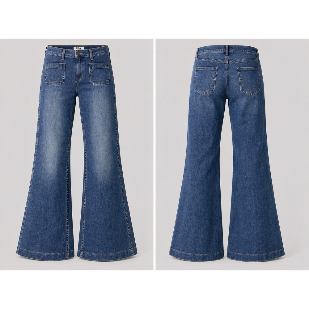 J BRAND JEANS WOMENS  32 WIDE FLARE LEG stretch denim RETRO Y2K